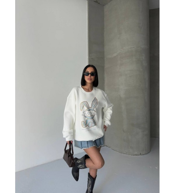 219180 EKRU SWEAT 3 İPLİK