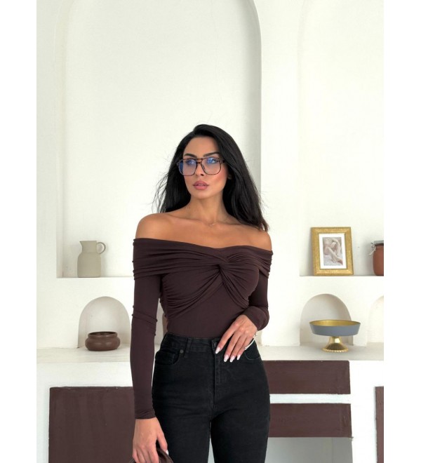 219203 COFFEE BLOUSE