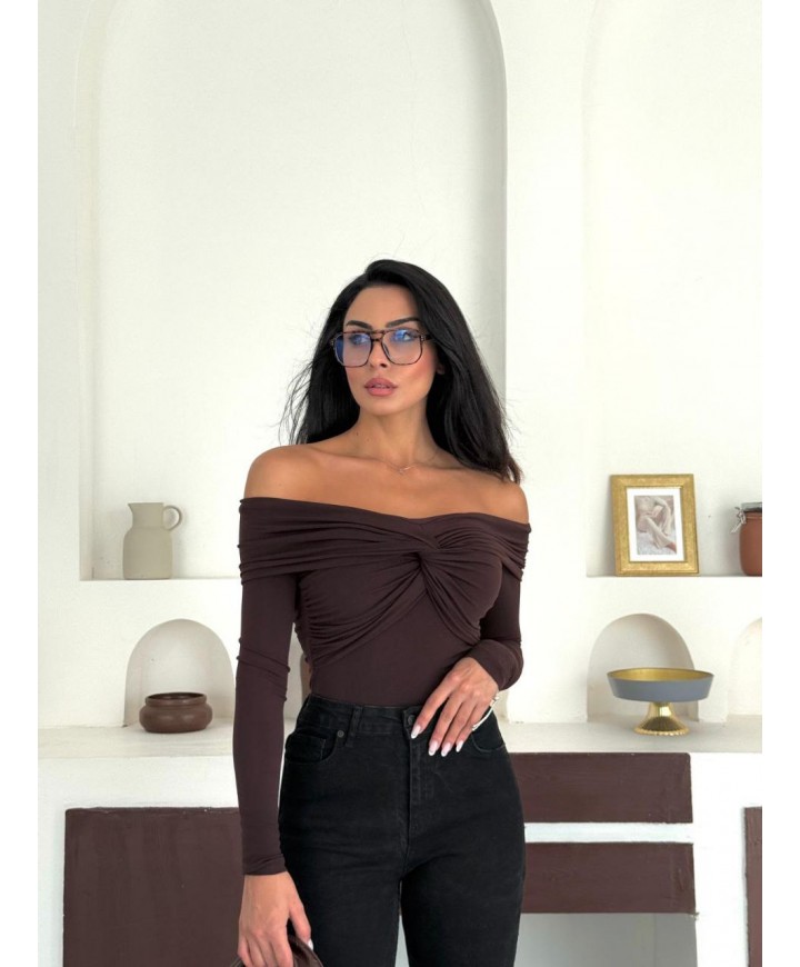 219203 COFFEE BLOUSE