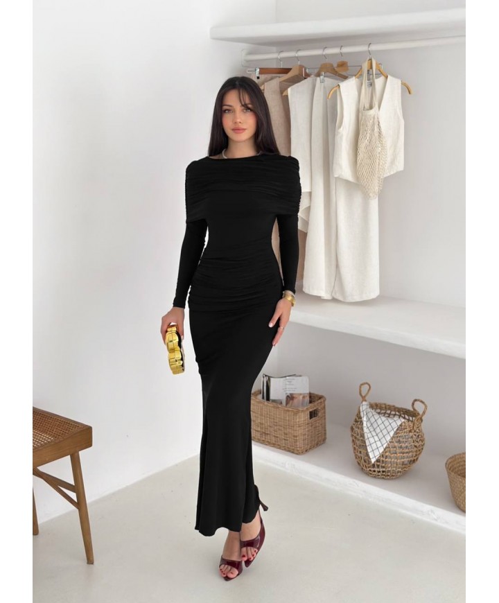219211 SİYAH ELBİSE SANDY KUMAŞ