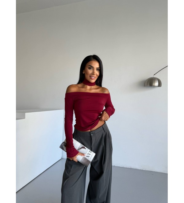 219240 Burgundy BLOUSE 