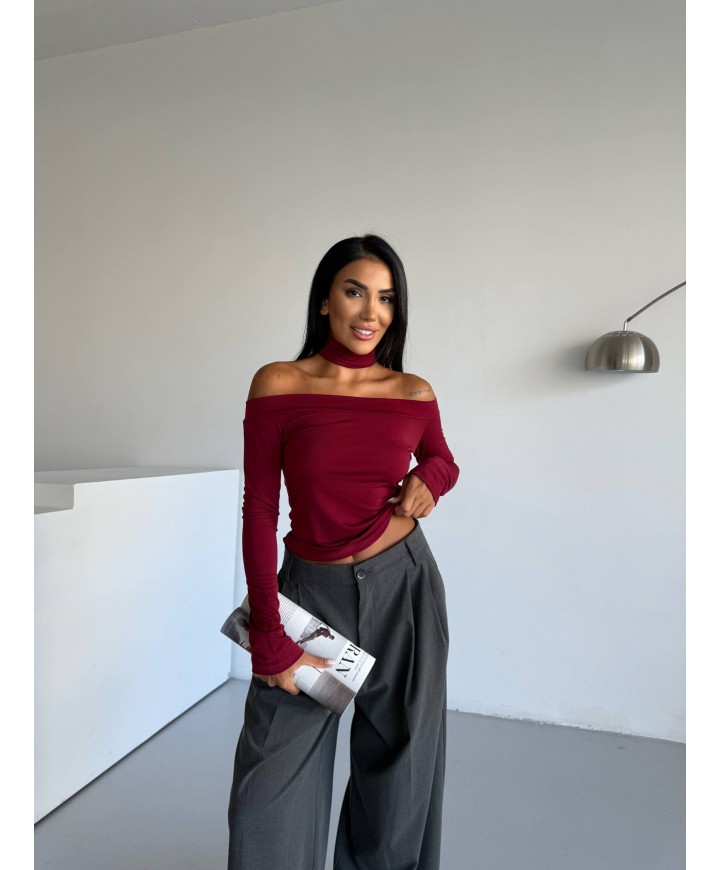 219240 Burgundy BLOUSE 