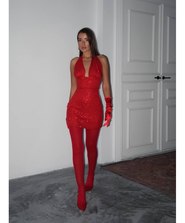219256 KIRMIZI ELBİSE LYCRA