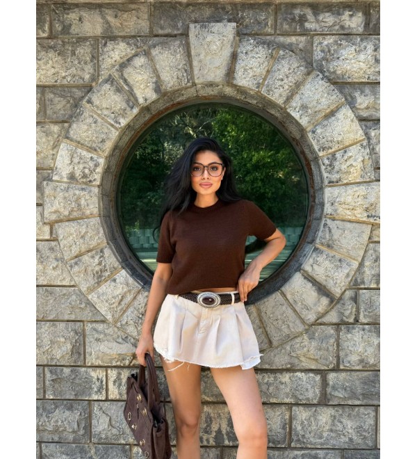219277 KAHVE KAZAK TRİKO