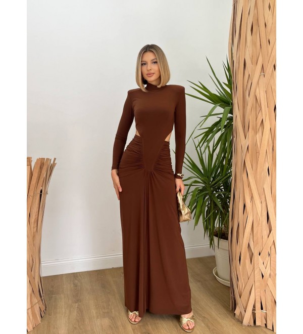 219292 KAHVE ELBİSE