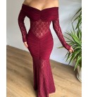 219297 BORDO ELBİSE
