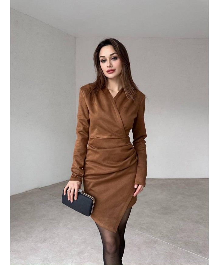 219300 KAHVE ELBİSE SÜET