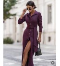 219322 BORDO ELBİSE SÜET