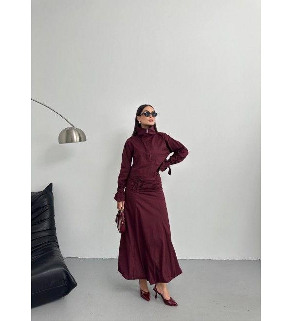 219344 BORDO ELBİSE