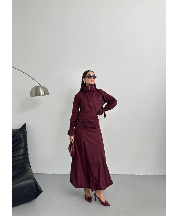 219344 BORDO ELBİSE