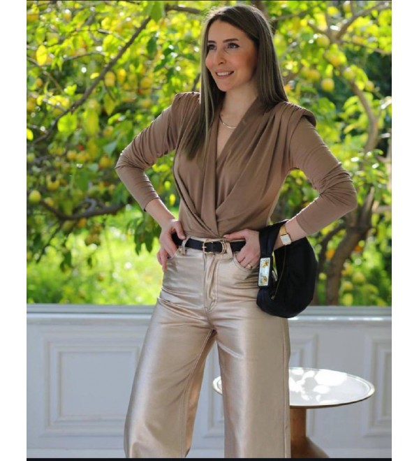 219345 COFFEE BLOUSE
