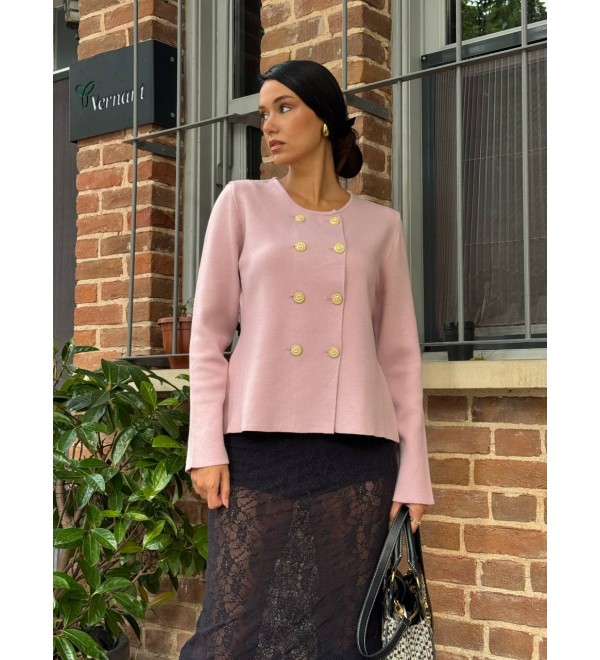 219386 PEMBE KAZAK TRİKO