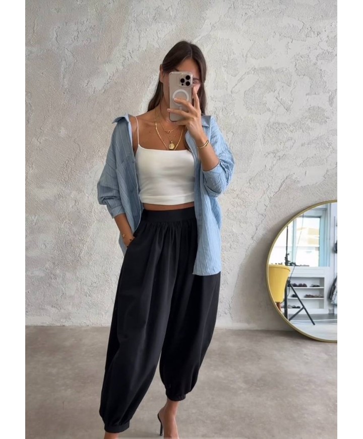 219393 SİYAH PANTOLON POPLİN