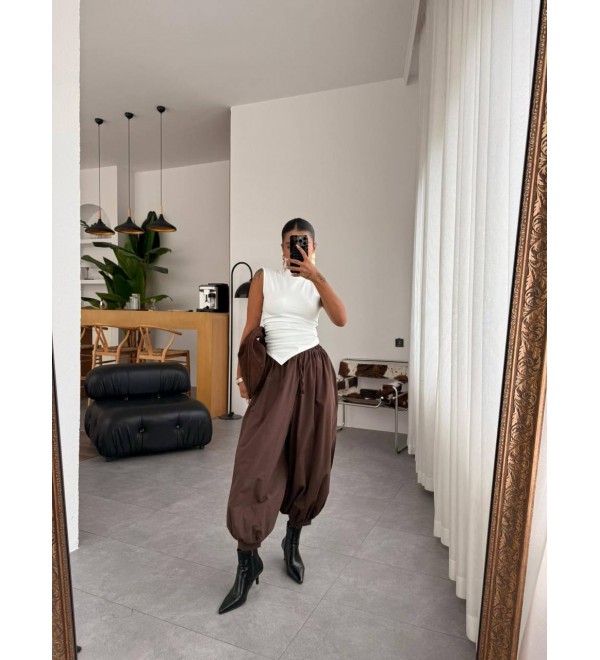 219394 COFFEE TROUSERS POPLIN