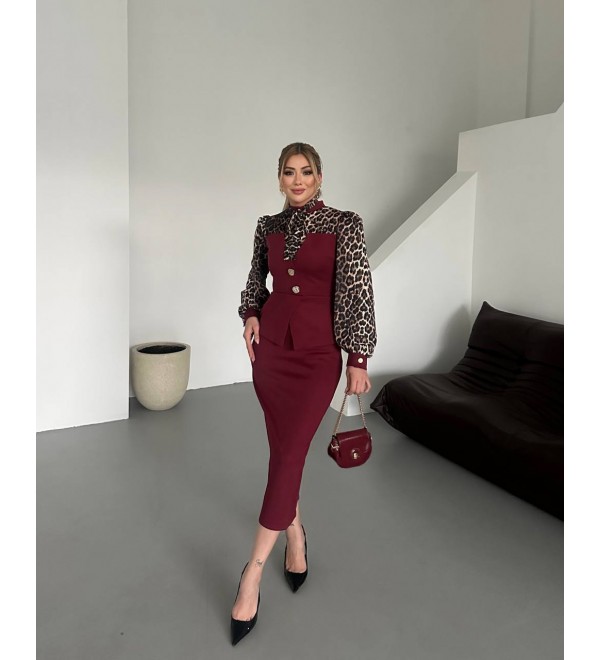 219437 BORDO ABİYE TAKIM