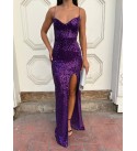 219459 PURPLE DRESS VELVET
