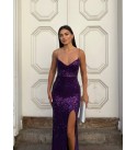 219459 PURPLE DRESS VELVET