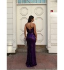 219459 PURPLE DRESS VELVET