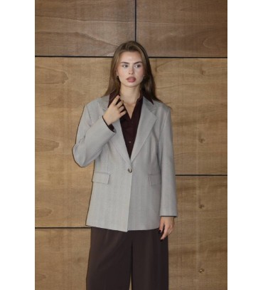 219652 GRİ CEKET YÜN...