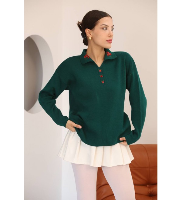 219685 GREEN JUMPER KNITWEAR