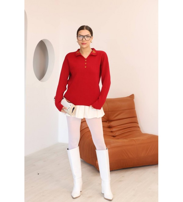 219686 RED JUMPER KNITWEAR