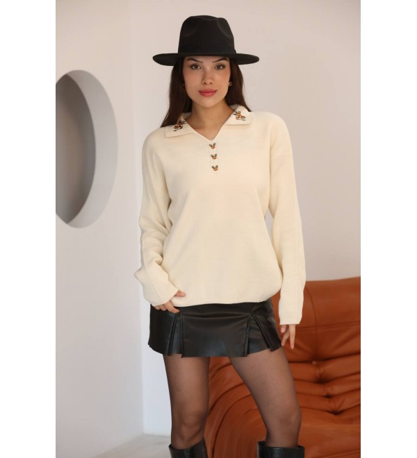 219687 WHITE JUMPER KNITWEAR