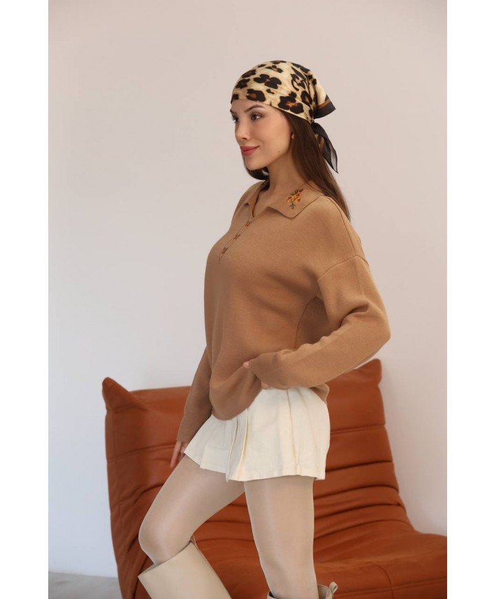 219689 CAMEL KAZAK TRİKO