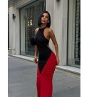 219772 Black red DRESS