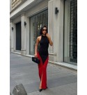 219772 Black red DRESS