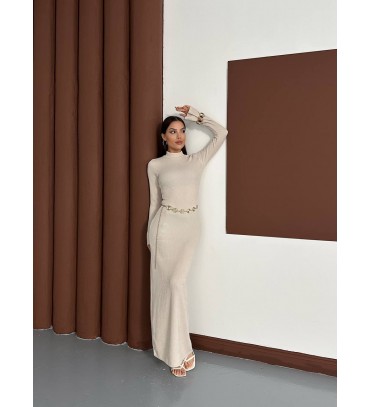 219780 KREM ELBİSE...