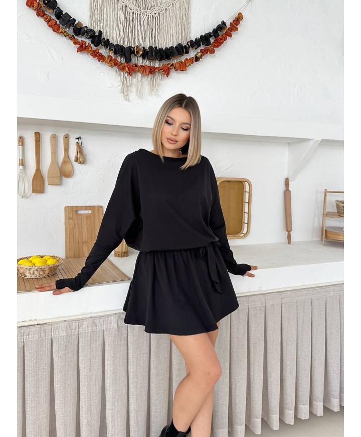 219782 SİYAH ELBİSE POLYEMİT  KUMAŞ