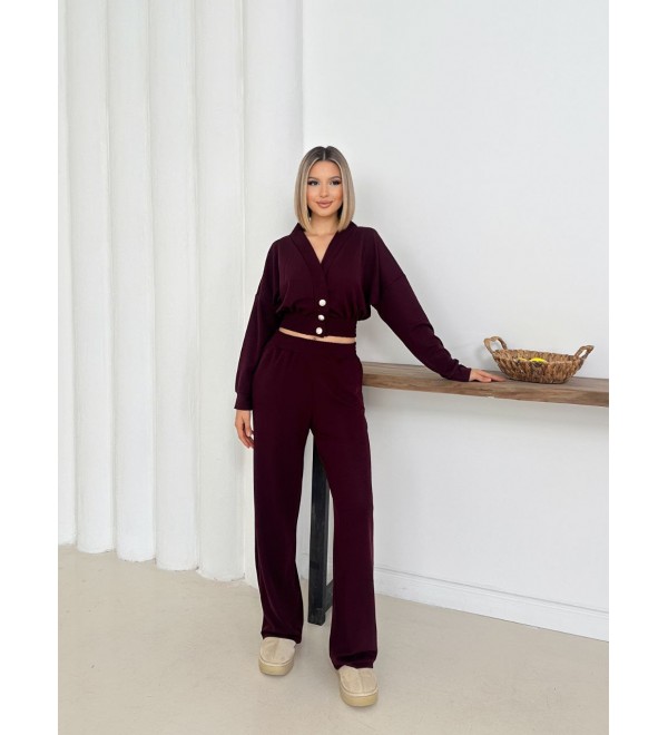 219801 Burgundy SET KNITWEAR