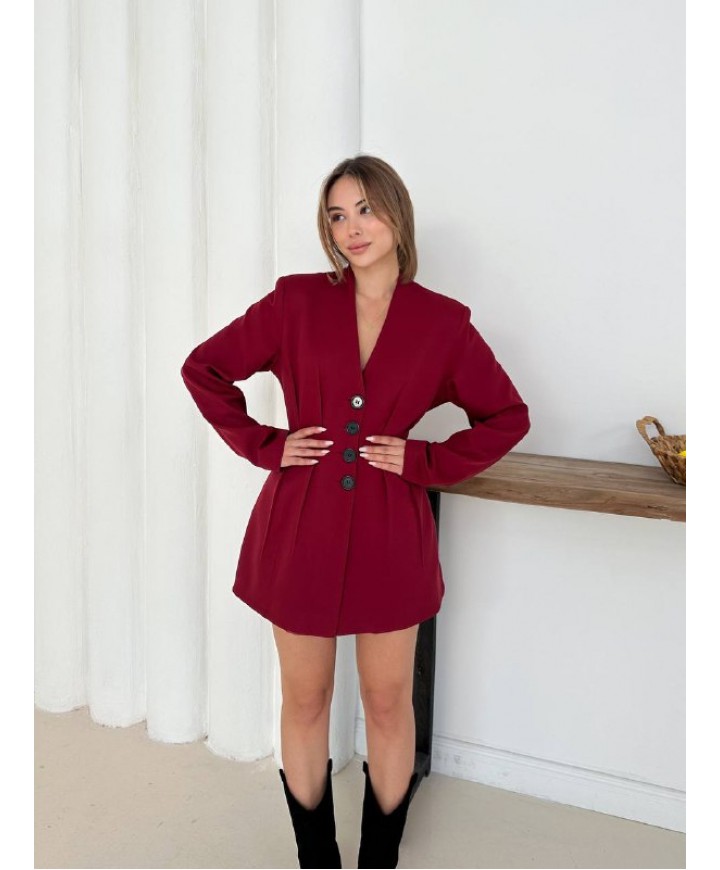 219822 BORDO ELBİSE