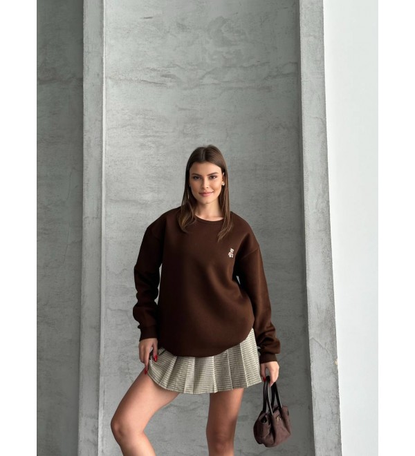 219894 KAHVE SWEAT 3 İPLİK