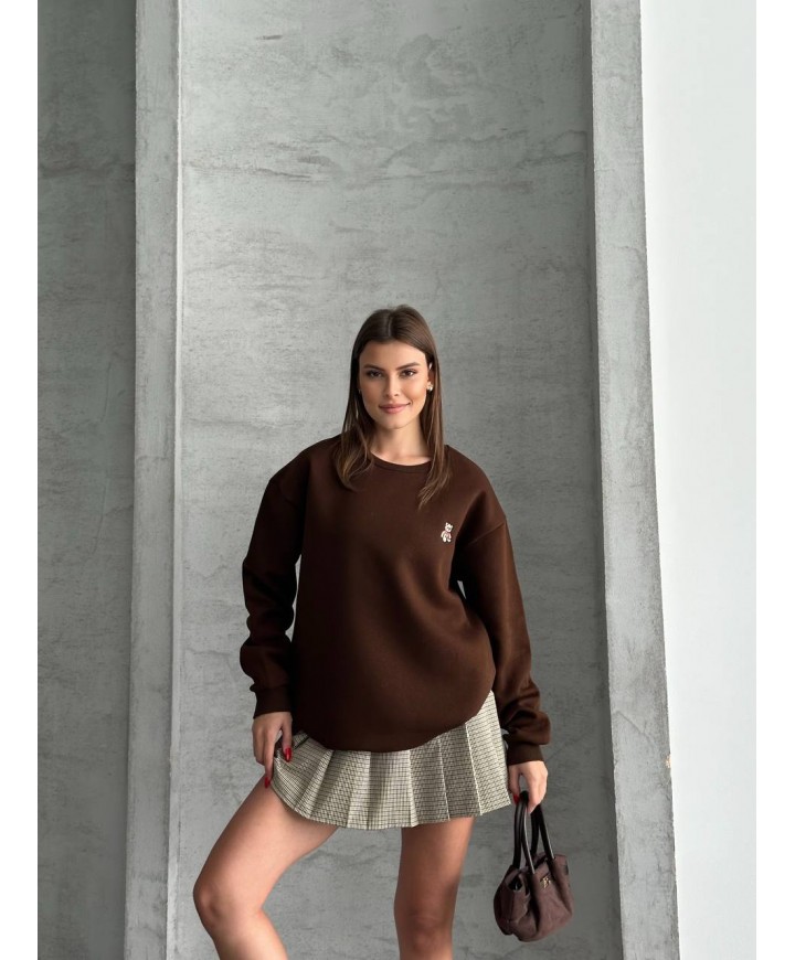 219894 KAHVE SWEAT 3 İPLİK