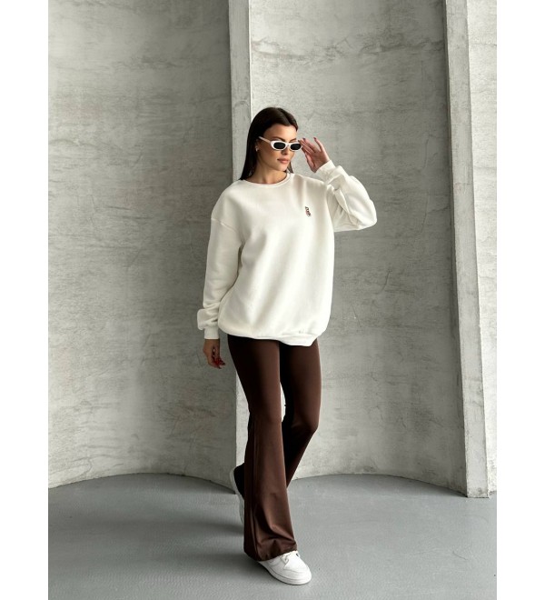 219896 BEYAZ SWEAT 3 İPLİK