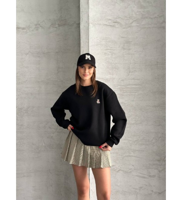 219897 SİYAH SWEAT 3 İPLİK