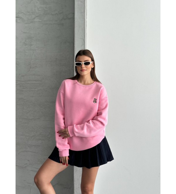 219898 PEMBE SWEAT 3 İPLİK
