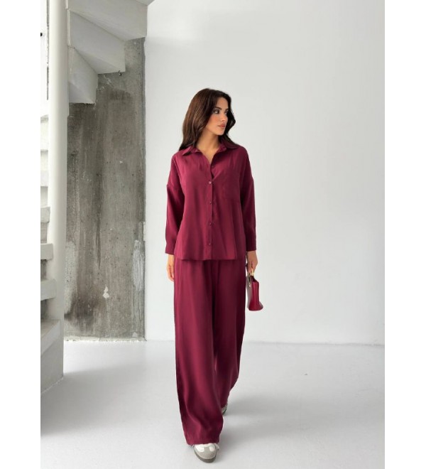219966 BORDO TAKIM MODAL KUMAŞ