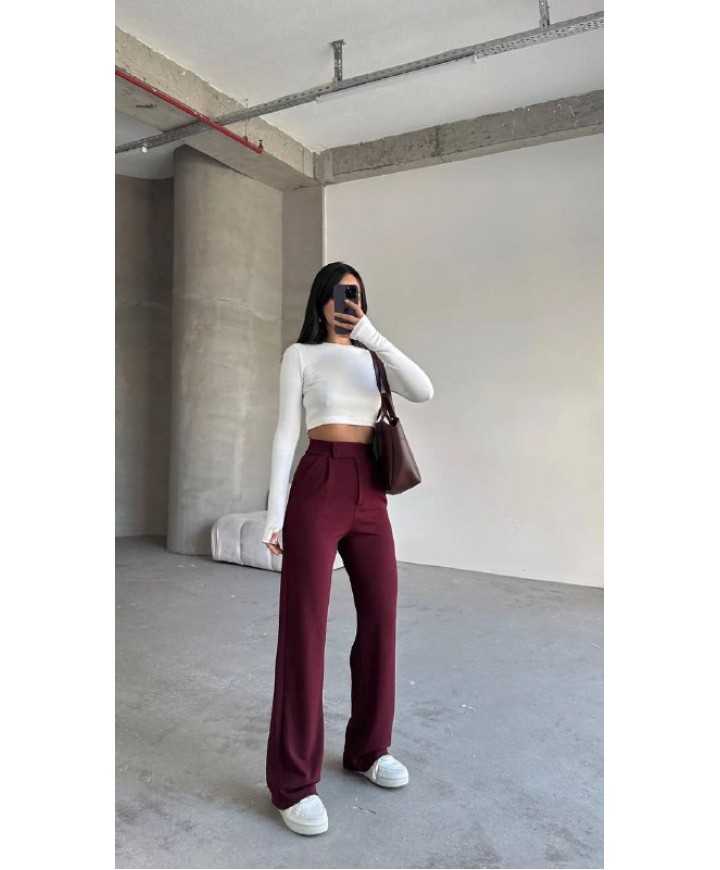 219969 BORDO PANTOLON ZARA MODEL