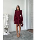 220068 BORDO ELBİSE JESİCA KUMAŞ