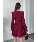 220068 BORDO ELBİSE JESİCA KUMAŞ