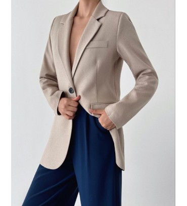 220069 BEJ CEKET YÜN...