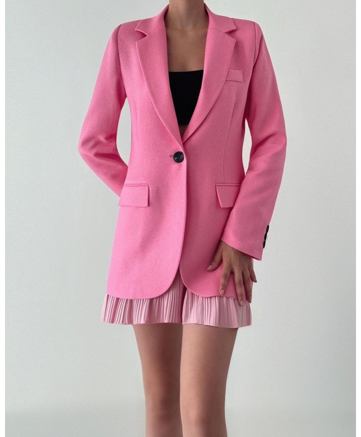 220071 PEMBE CEKET YÜN EFEKT KUMAŞ
