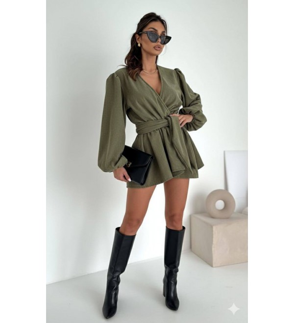 220114 KHAKI OVERALLS SUEDE