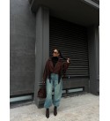 220123 KAHVE EŞOFMAN TAKIM NUBUK KUMAŞ