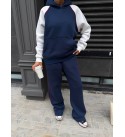 220124 NAVY BLUE Tracksuit Team % COTTON KUMAŞ
