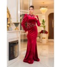 220173 RED Evening dress Velvet