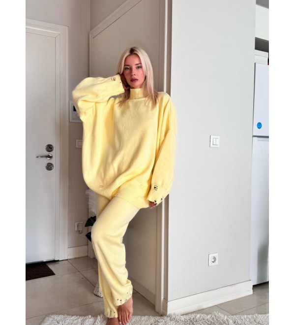 220262 YELLOW SET KNITWEAR