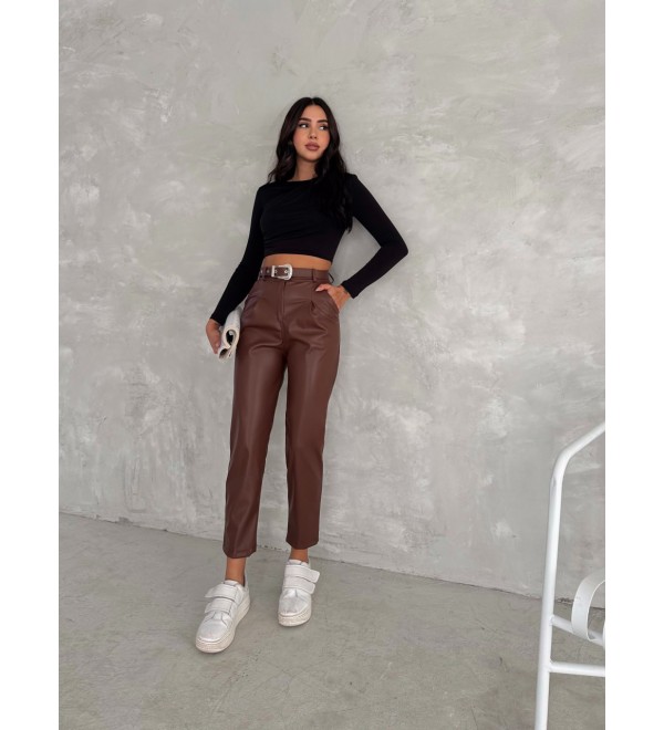 220281 COFFEE TROUSERS SKIN